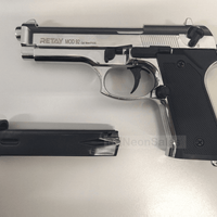RETAY MOD 92 BLANK GUN- SHINY CHROME - NeonSales {{ shop.shopifyCountryName }}
