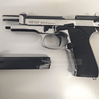 RETAY MOD 92 BLANK GUN- SHINY CHROME - NeonSales {{ shop.shopifyCountryName }}