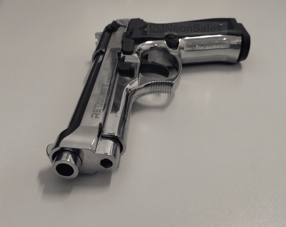 RETAY MOD 92 BLANK GUN- SHINY CHROME - NeonSales {{ shop.shopifyCountryName }}