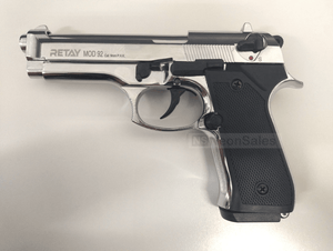 RETAY MOD 92 BLANK GUN- SHINY CHROME - NeonSales South Africa