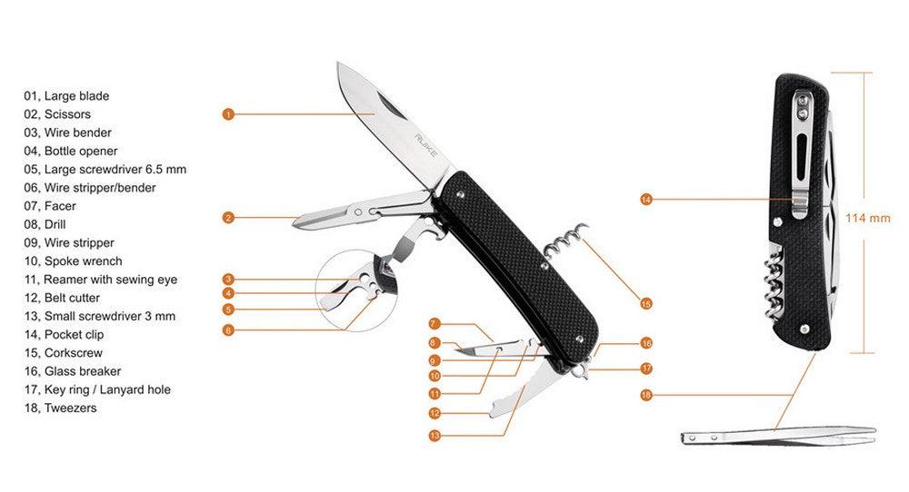 RUIKE KNIFE L31-B CRITERION BLACK POCKET KNIFE - NeonSales {{ shop.shopifyCountryName }}