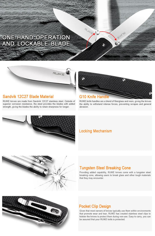 RUIKE KNIFE LD11-B BLACK - NeonSales {{ shop.shopifyCountryName }}