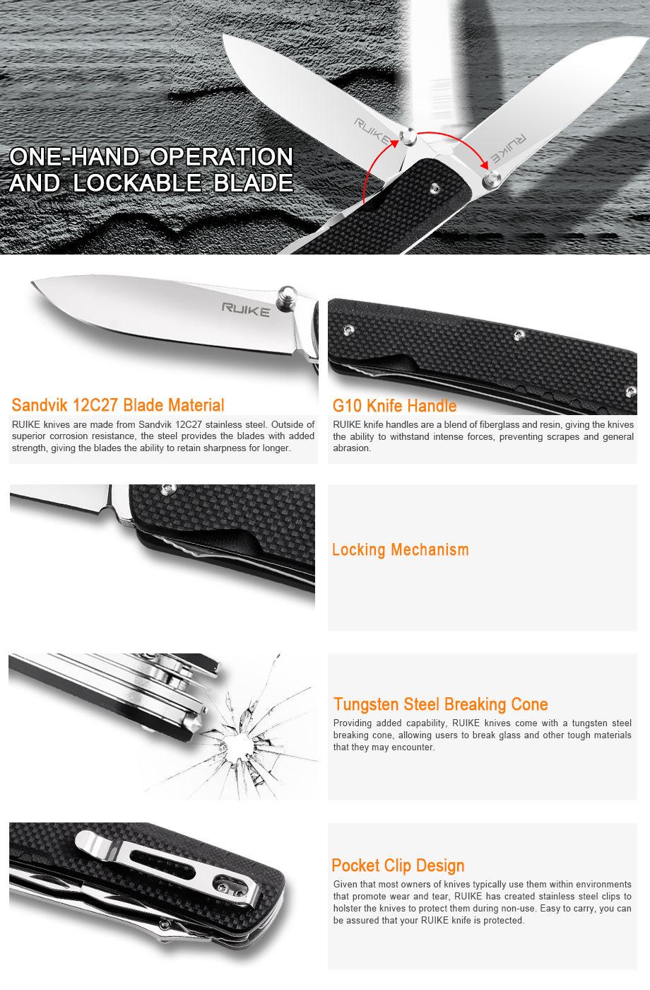 RUIKE KNIFE LD11-B BLACK - NeonSales {{ shop.shopifyCountryName }}