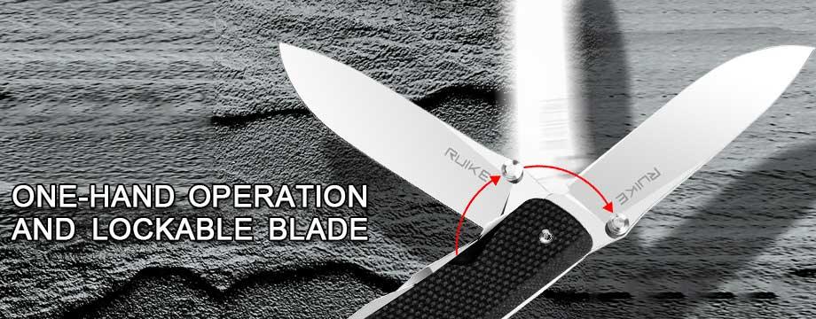 RUIKE KNIFE- LD31-B TREKKER POCKET KNIFE - BLACK - NeonSales {{ shop.shopifyCountryName }}