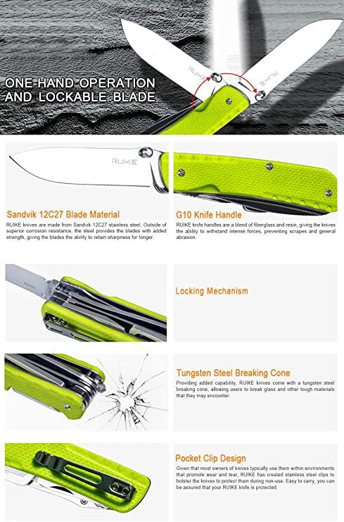 RUIKE KNIFE LD43 GREENYELLOW - NeonSales South Africa