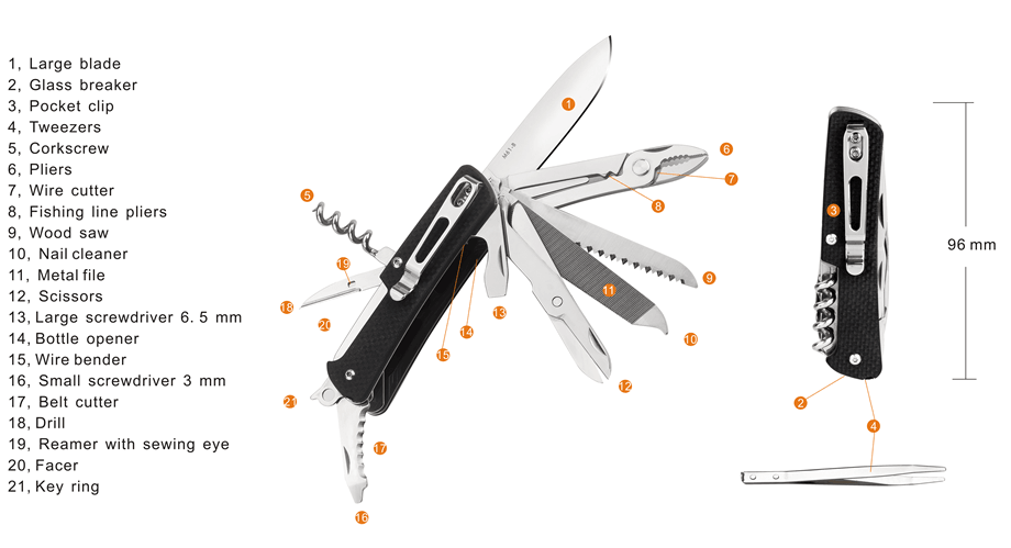 RUIKE KNIFE- M61-B BLACK - NeonSales South Africa