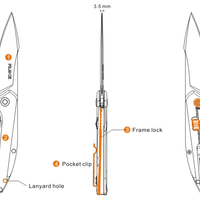 RUIKE KNIFE P128-SF SILVER - NeonSales {{ shop.shopifyCountryName }}