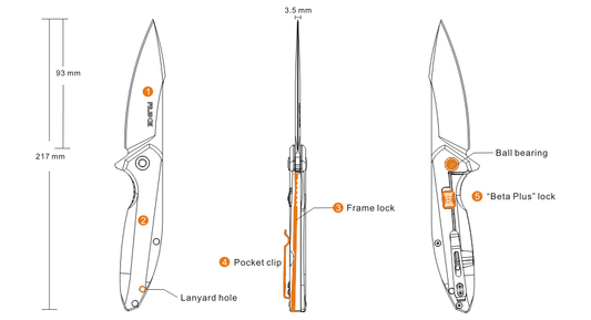 RUIKE KNIFE P128-SF SILVER - NeonSales {{ shop.shopifyCountryName }}