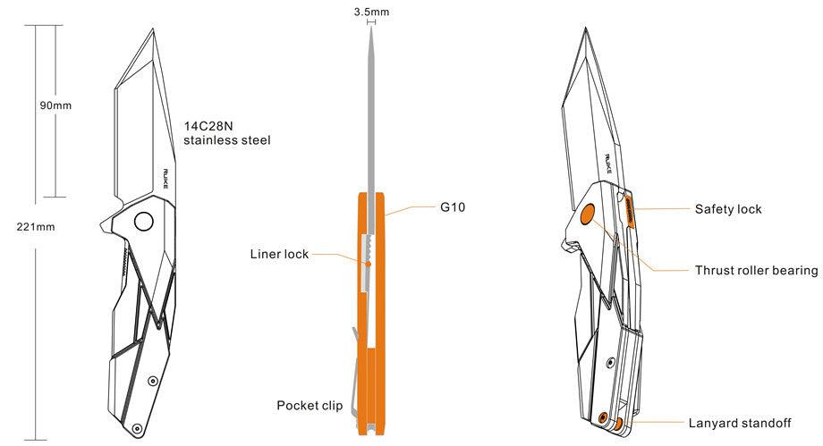 RUIKE KNIFE P138-W DESERT SAND - NeonSales {{ shop.shopifyCountryName }}