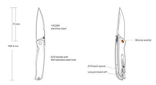 RUIKE KNIFE P661-B BLACK - NeonSales {{ shop.shopifyCountryName }}