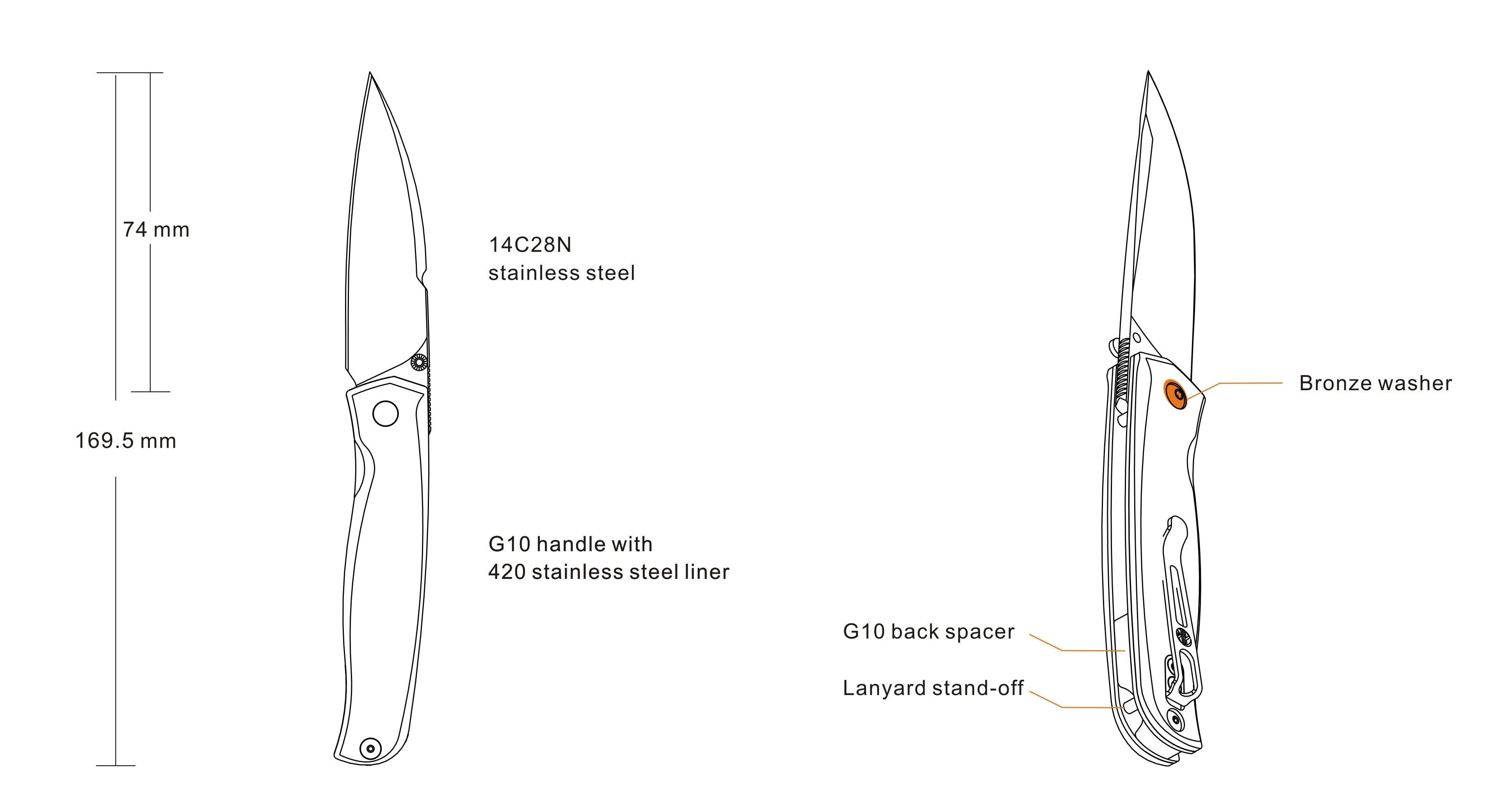 RUIKE KNIFE P661-B BLACK - NeonSales South Africa