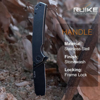 RUIKE KNIFE P801-SB BLACK STONEWASH - NeonSales {{ shop.shopifyCountryName }}