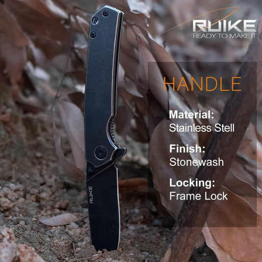 RUIKE KNIFE P801-SB BLACK STONEWASH - NeonSales {{ shop.shopifyCountryName }}