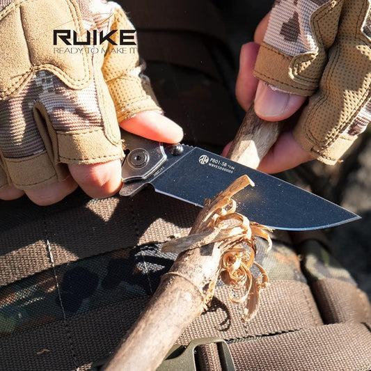RUIKE KNIFE P801-SB BLACK STONEWASH - NeonSales {{ shop.shopifyCountryName }}