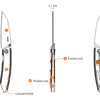 RUIKE KNIFE P831-SF SILVER - NeonSales {{ shop.shopifyCountryName }}