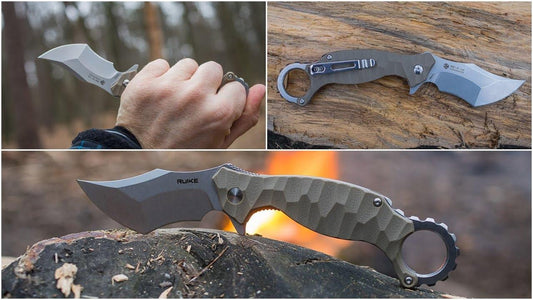 RUIKE KNIFE P881-W DRAGON KARAMBIT W/ LINER LOCK - NeonSales {{ shop.shopifyCountryName }}