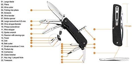 RUIKE KNIVES LD41-B BLACK MULTI-TOOL 22 TOOLS - NeonSales South Africa