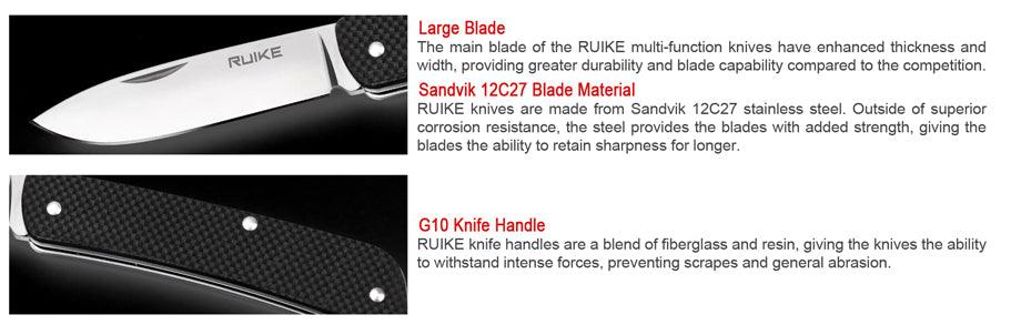 RUIKE L11-B CRITERION POCKET KNIFE, BLACK - NeonSales {{ shop.shopifyCountryName }}