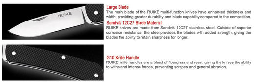RUIKE L11-B CRITERION POCKET KNIFE, BLACK - NeonSales {{ shop.shopifyCountryName }}