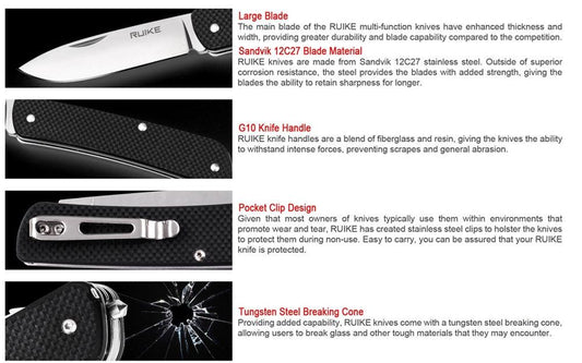 RUIKE L11-B CRITERION POCKET KNIFE, BLACK - NeonSales {{ shop.shopifyCountryName }}