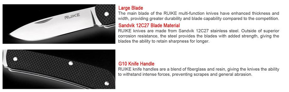 RUIKE L11-B CRITERION POCKET KNIFE, BLACK - NeonSales South Africa