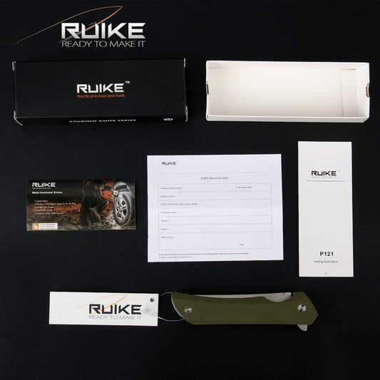 RUIKE P121-G HUSSAR GREEN POCKET KNIFE, SATIN - NeonSales {{ shop.shopifyCountryName }}