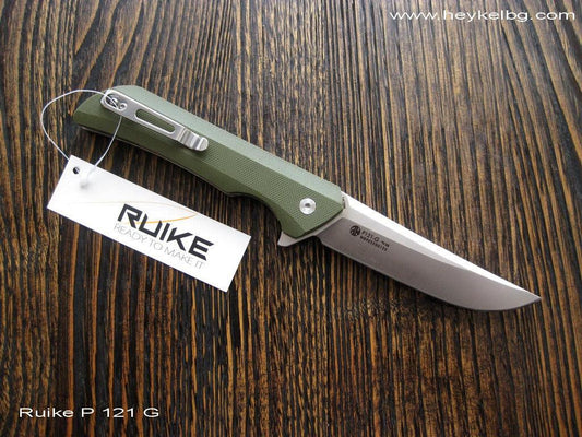 RUIKE P121-G HUSSAR GREEN POCKET KNIFE, SATIN - NeonSales {{ shop.shopifyCountryName }}