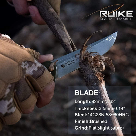 RUIKE P121-G HUSSAR GREEN POCKET KNIFE, SATIN - NeonSales {{ shop.shopifyCountryName }}