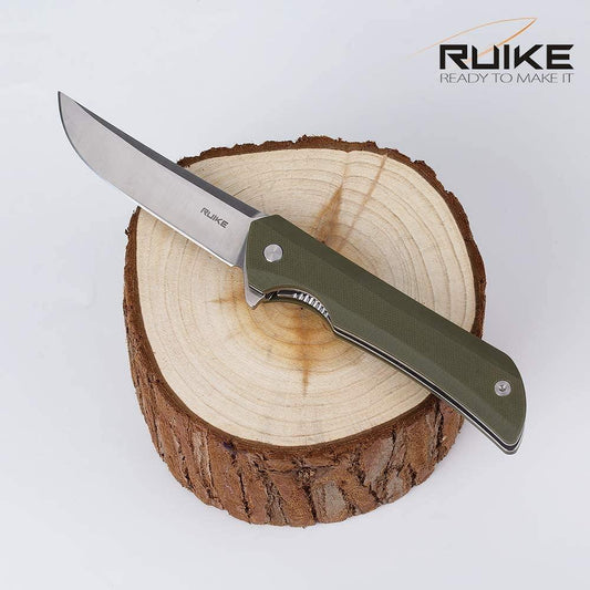 RUIKE P121-G HUSSAR GREEN POCKET KNIFE, SATIN - NeonSales {{ shop.shopifyCountryName }}