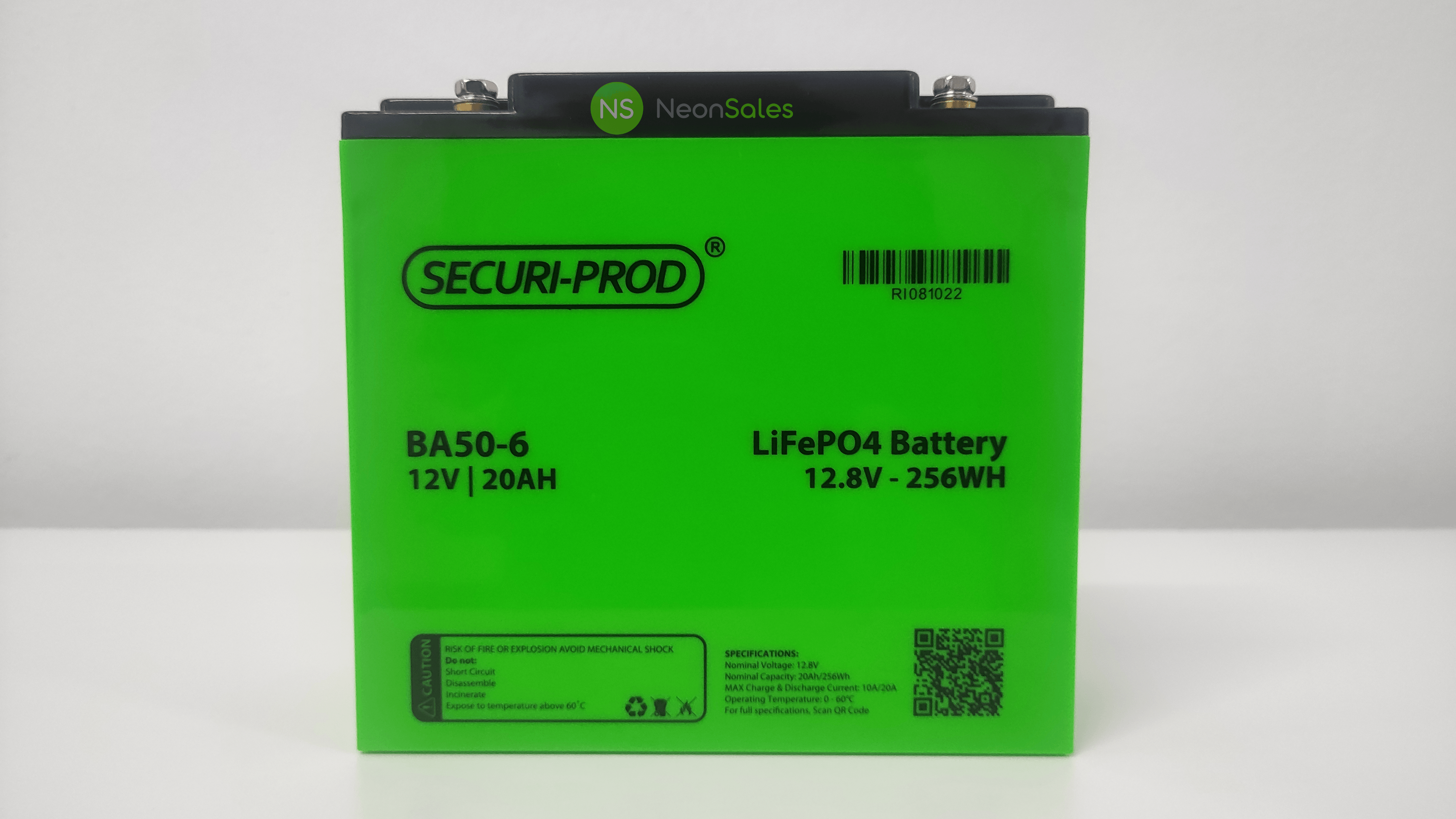 SECURI-PROD 12V 20AH LITHIUM LIFEPO4 BATTERY - NeonSales {{ shop.shopifyCountryName }}