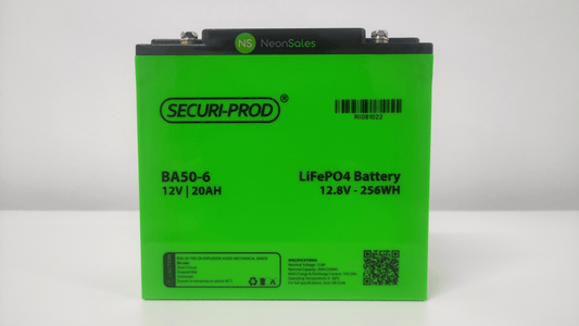 SECURI-PROD 12V 20AH LITHIUM LIFEPO4 BATTERY - NeonSales {{ shop.shopifyCountryName }}