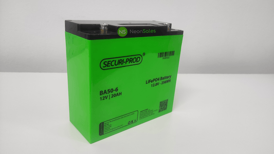 SECURI-PROD 12V 20AH LITHIUM LIFEPO4 BATTERY - NeonSales {{ shop.shopifyCountryName }}