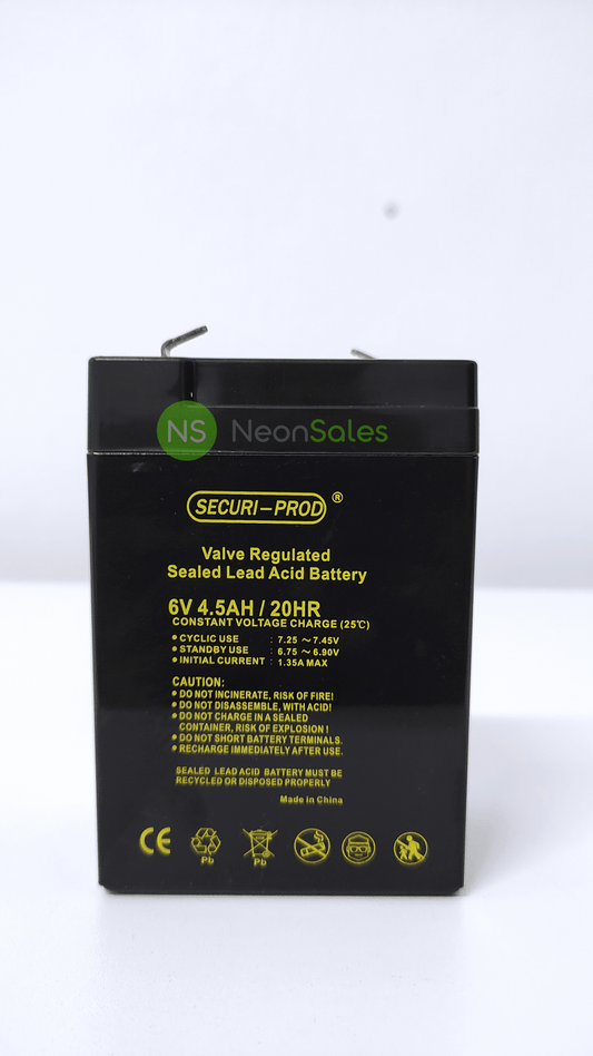 SECURI-PROD BATTERY 6V 4.5A - NeonSales {{ shop.shopifyCountryName }}