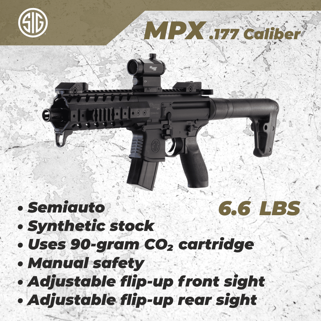 SIG SAUER MPX .177 CARBINE - BLACK - NeonSales {{ shop.shopifyCountryName }}