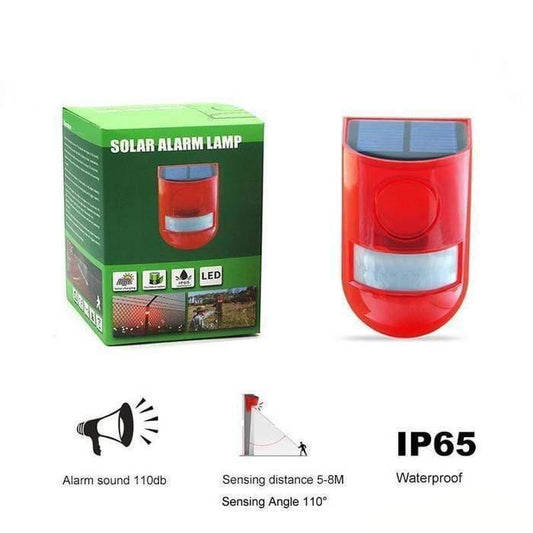 SOLAR-POWERED PIR W/ 129DB SIREN ALARM - N911 - NeonSales {{ shop.shopifyCountryName }}