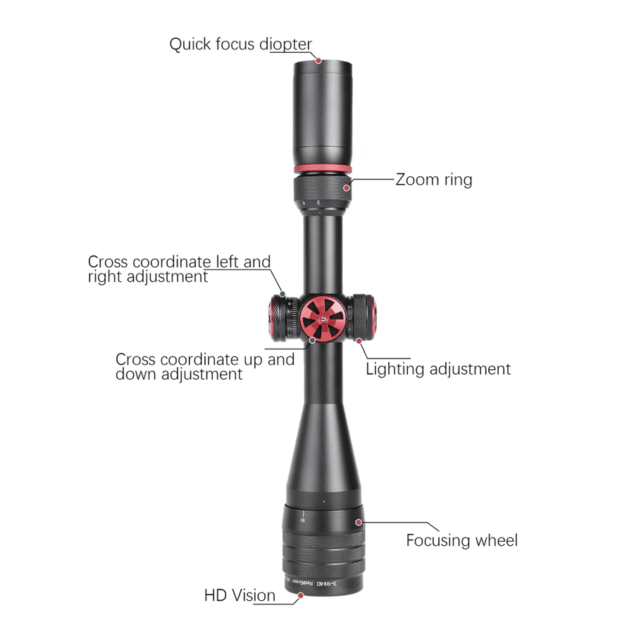 T-EAGLE SR 3-9X40 AOIR RIFLE SCOPE W/ SUNSHADE - NeonSales South Africa