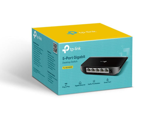 TP-LINK 5 PORT GIGABIT SWITCH - TL-SG1005D - NeonSales {{ shop.shopifyCountryName }}