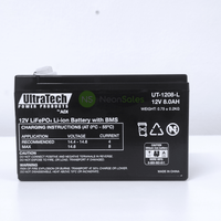 ULTRATECH 12V 8AH LITHIUM LIFEP04 BATTERY - NeonSales {{ shop.shopifyCountryName }}