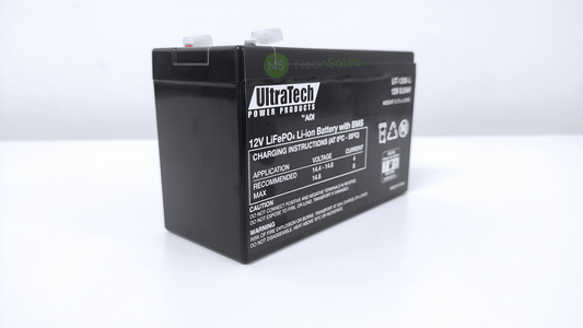 ULTRATECH 12V 8AH LITHIUM LIFEP04 BATTERY - NeonSales {{ shop.shopifyCountryName }}