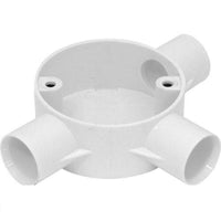 UNBRANDED PVC 3WAY JUNCTION BOX 20MM+LID - NeonSales {{ shop.shopifyCountryName }}