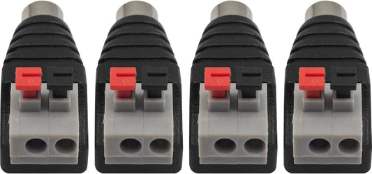UNBRANDED RCA FEMALE PLUG - RED/BLACK - NeonSales {{ shop.shopifyCountryName }}