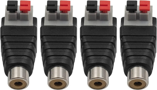 UNBRANDED RCA FEMALE PLUG - RED/BLACK - NeonSales {{ shop.shopifyCountryName }}