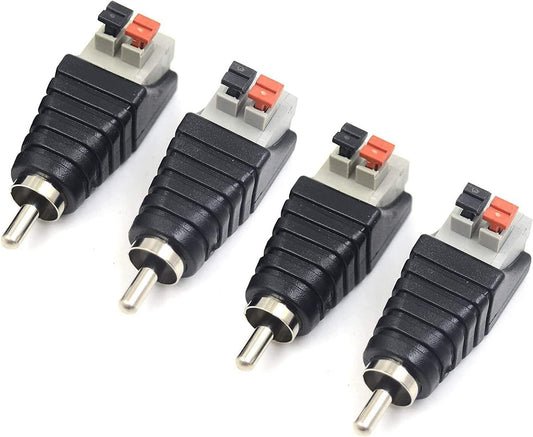 UNBRANDED RCA MALE PLUG - RED/BLACK - NeonSales {{ shop.shopifyCountryName }}