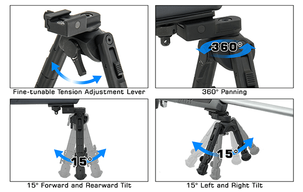 UTG RECON 360 BIPOD - TL-BP02-A - NeonSales South Africa