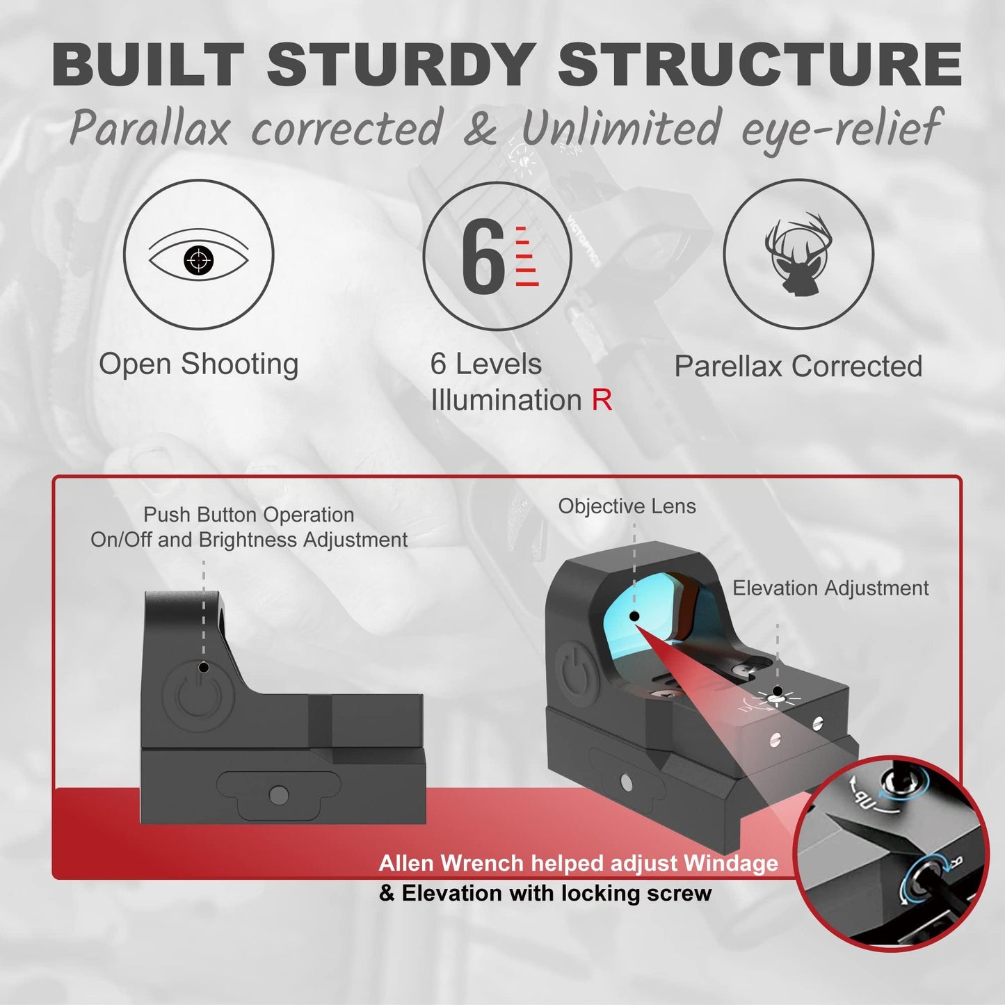 VECTOR OPTICS MICRO REFLEX SIGHT V3 - 1X17X26 - NeonSales {{ shop.shopifyCountryName }}