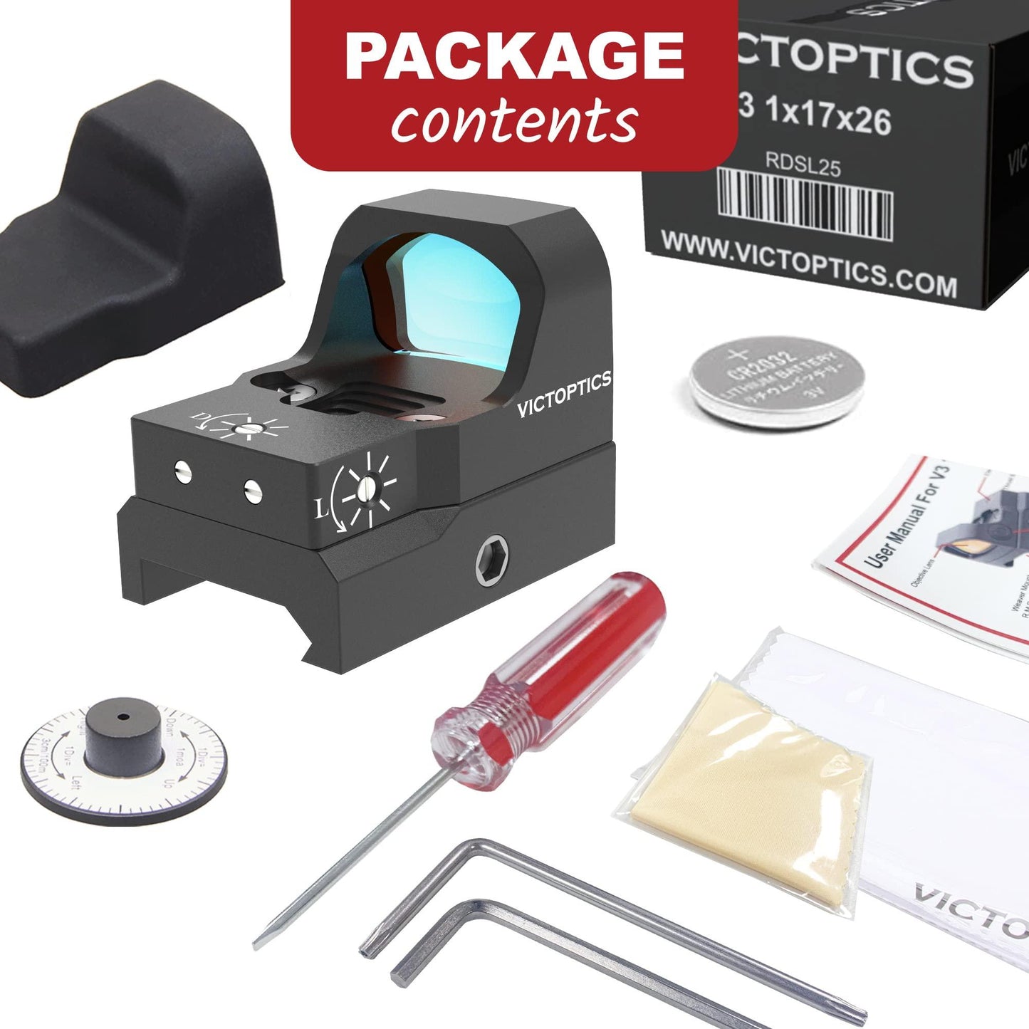 VECTOR OPTICS MICRO REFLEX SIGHT V3 - 1X17X26 - NeonSales {{ shop.shopifyCountryName }}