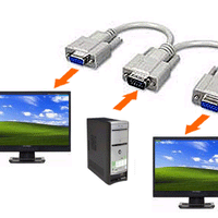 VGA TO VGA SPLITTER 2 WAY CABLE - NeonSales {{ shop.shopifyCountryName }}