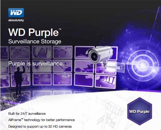 WESTERN DIGITAL SURVEILLANCE HDD 4TB - NeonSales South Africa