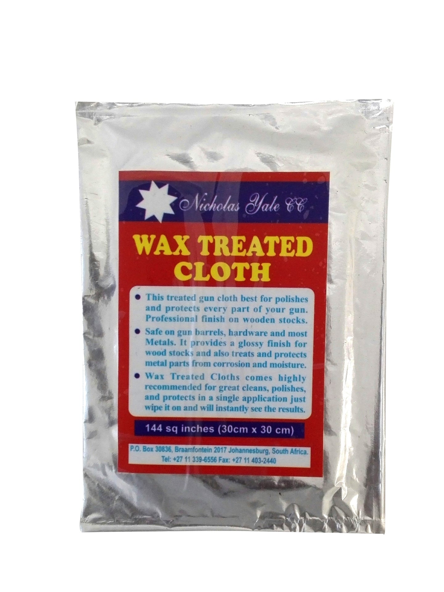 YALE WAX TREATED CLOTH 12X12 - NeonSales South Africa