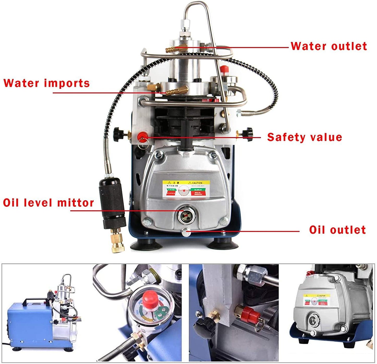 YONGHENG 4500 PSI 240V COMPRESSOR (MANUAL SHUTOFF) - NeonSales {{ shop.shopifyCountryName }}